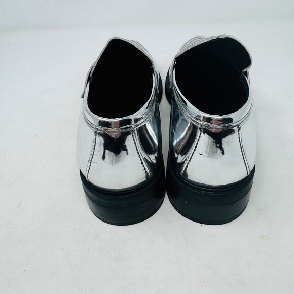 Steve Madden Metallic Silver Loafers Chunky Sole Women’s Size 9 - Picture 8 of 13